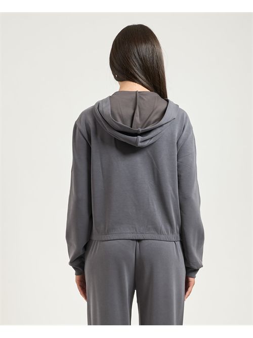 Felpa fullzip donna EA7 con dettagli strass EMPORIO ARMANI EA7 | 7W000443-AF12643U8117